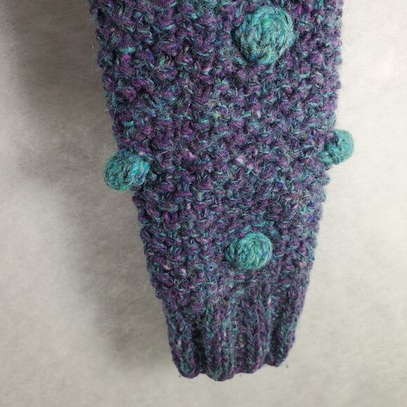 VTG S Adrienne Vittadini Bubble Knit Cardigan Wool Mohair Popcorn - Picture 6 of 9